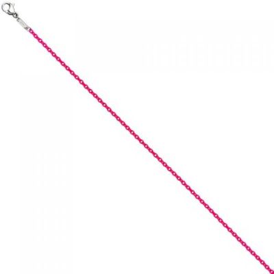 Rundankerkette Edelstahl pink lackiert 45 cm Kette Halskette Karabiner | 48912 / EAN:4053258340981