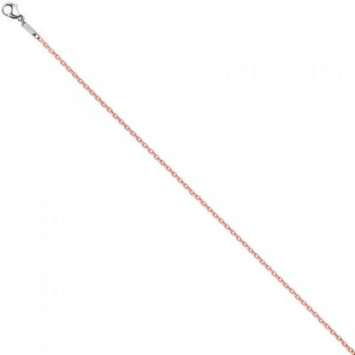Rundankerkette Edelstahl rosa lackiert 45 cm Kette Halskette Karabiner | 48908 / EAN:4053258340899