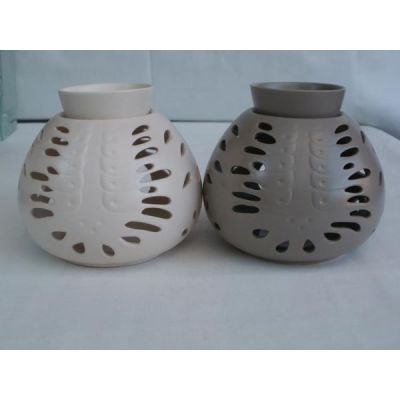 Taupe - Duftlampe aus Keramik in Taupe oder Altweiß, 15 cm | 295 / EAN:4019581441467