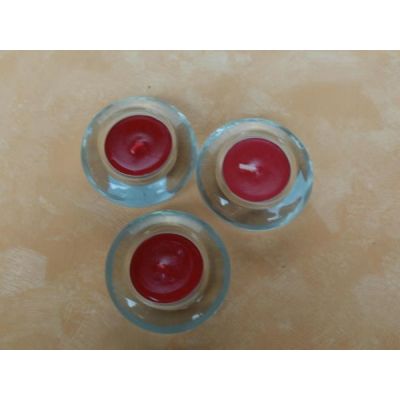 Teelichthalter rund aus Glas, Durchmesser 6,9 cm | 842 / EAN:4019581555409