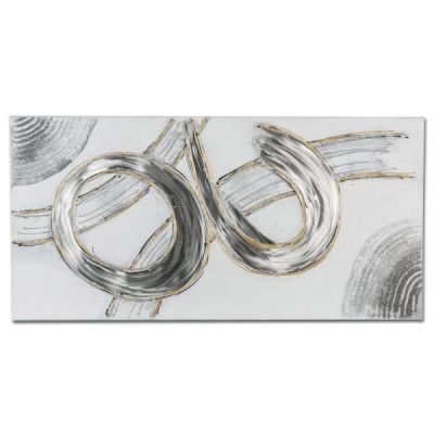 Wandbild aus Holz und Aluminium in Silber Gold, 100 x 50 cm | 11555433 / EAN:4260491149299