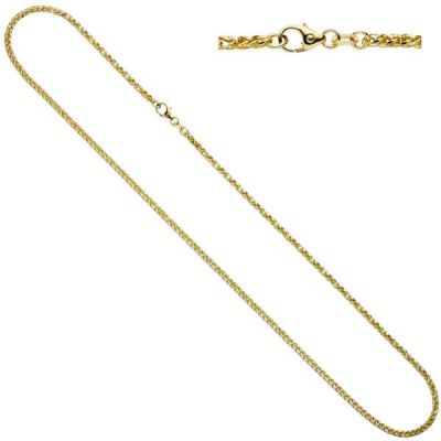 Zopfkette 585 Gelbgold Weißgold kombiniert 45 cm - 1,9 mm Halskette | 42712 / EAN:4053258255650