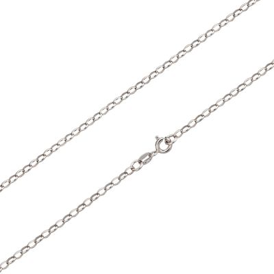 45cm - Halskette aus 925 Silber Rhodium, Silberkette, Anhängerkette 45cm, 50cm | RL117RH / EAN:4250887402107