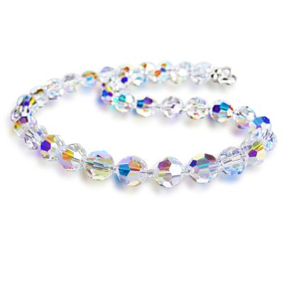 50cm - Collier aus 10mm großen Kristallperlen Crystal Aurora Boreale | S-K10-AB / EAN:4250887402220