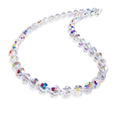 Halskette Crystal Aurora Boreale 8mm Kristallperlen | S-K08-AB