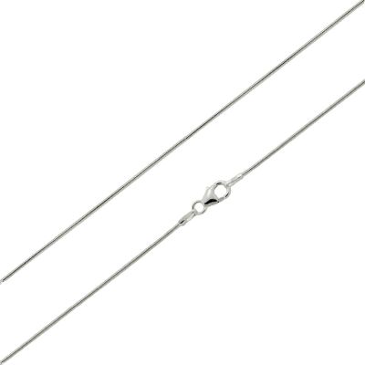 Schlangenkette aus 925 Silber Rhodium, Silberkette, Anhängerkette 42cm, 45cm, 50cm | SC10RH