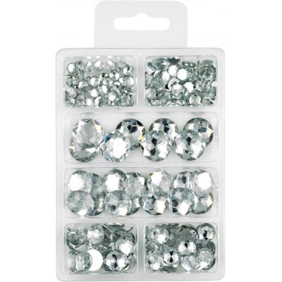 1 Sortiment - Acryl Diamantensortimet flach 6 -18mm; kristall | 303779031
