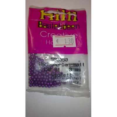 3mm - WACHSPERLEN 3mm,4mm oder 6mm violett matt | 590650