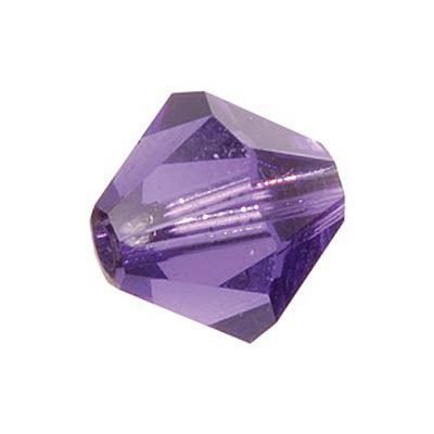 4 mm Doppelkegel 50 St. - Glaskristall Doppelkegel purple velvet | 14216 280