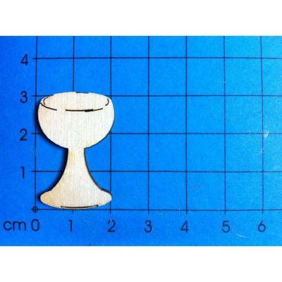 40mm - Holz Kleinteile gelasert Weinglas, Kelch ab 30mm - 80mm | KEH87.. / EAN:4250382815570