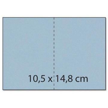 A4 Karton / Menükarte - Karte / Umschlag C6 Rechteck perlmutt blau | 651322-0820