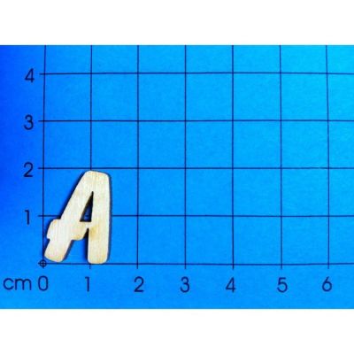 B - ABC Holzbuchstaben natur Kleinteile gelasert 19mm | ABH19-A