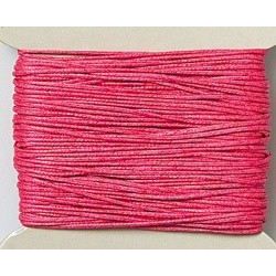 Baumwollkordel, gewachst, 1mm, pink | 5169133