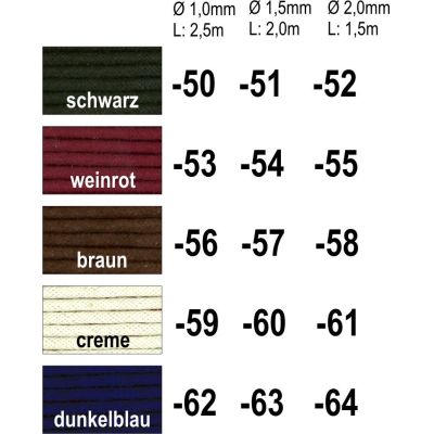 Braun - Lüstrierte Baumwollschnüre-SB Ware | 937- 50