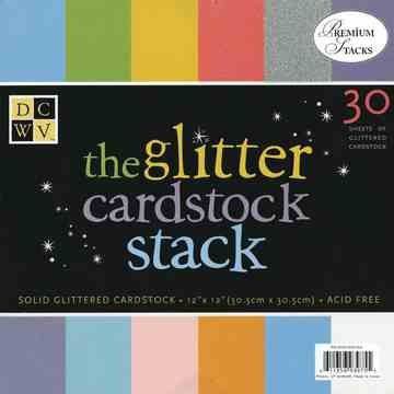 Cardstock stack Solid glitter 30,5X30,5 cm / 30 Bogen | 117028/8501