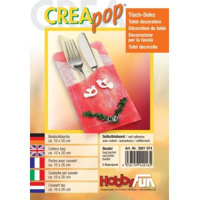 CREApop®Bestecktasche Btl.2 Stück 20x10cm | 3901974