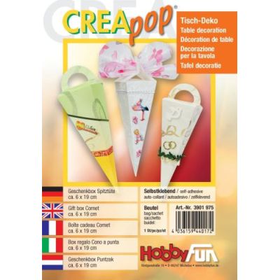 CREApop®Geschenkbox Spitztüte 19x6cm | 3901975