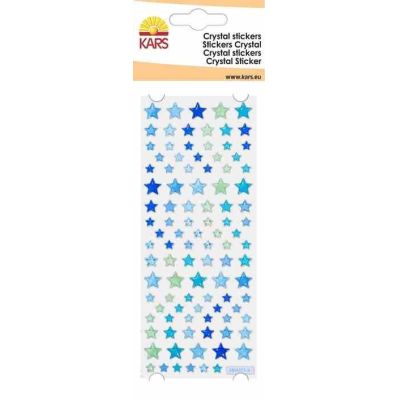 Crystal Sticker Stern klein blau 8X24CM / 1 Bogen | 121003/1014