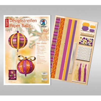 Designstreifen Paper Balls Set Magic Christmas | 23480099