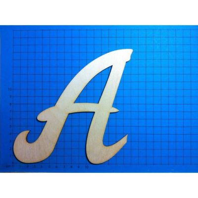 E - ABC Holz Großbuchstaben Schreibschrift 150mm natur | ACH 15G-Z