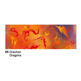 Extra starkes Transparent Papier 50 x 61 cm , Fauna, 115 gr, Motiv 05 Drachen | 653795760