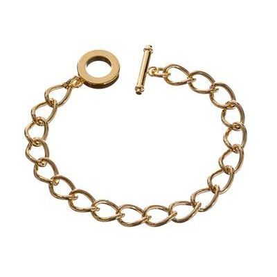Gold - Gliederarmband mit Knebelverschluss, 20 cm | 22339 74
