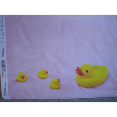 Hellblau - Scrapbookpapier Baby Enten auf Decke 30,5x30,5 cm | BPA64109