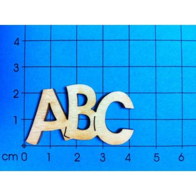 Holz Schriftzug ABC 40mm | ABCH1004
