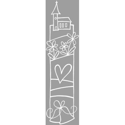 Holz Stempel Hochzeitsglocken, 4x12cm | 28244000 / EAN:4006166866364