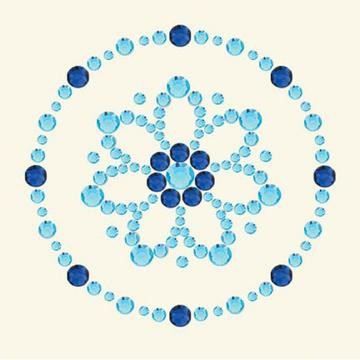 Lila - Designer rhinestones daisy 6,5X9,6CM | 117012-9027