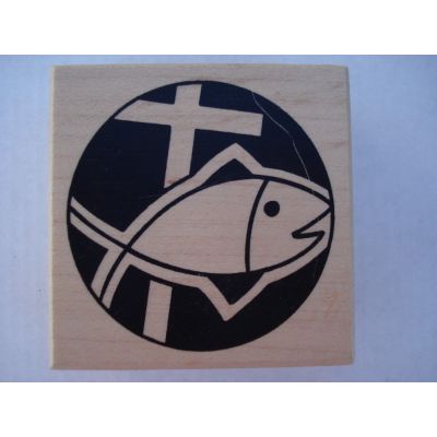 Motivstempel Fisch mit Kreuz | 1827923