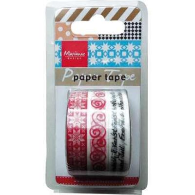 Paper Tape Christmas Red 3 ver. Muster 3x5m 10mm | 24815