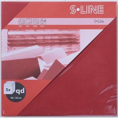 S-Line 5 Kuverts quadratisch Farbe: weinrot | 9045405-487 / EAN:7612996459026