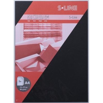 S-line A6 Karte passendes Kuvert / Briefbogen je 5 Stück schwarz | 9079605-09