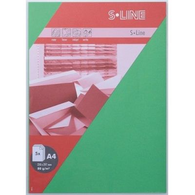 S-line A6 Karte, passendes Kuvert und Briefbogen je 5 Stück - grass | 9079605-47