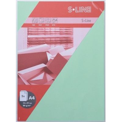 S-line A6 Karte, passendes Kuvert und Briefbogen je 5 Stück - linde | 9079605-41