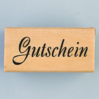 Schriftstempel Gutschein Holzstempel | 4510657