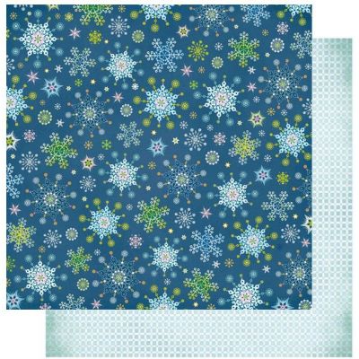 Scrapbooking-Papier: Winter Snowflakes, 30,5x30,5 cm, 190 g/m², mit Glitter | 79771000