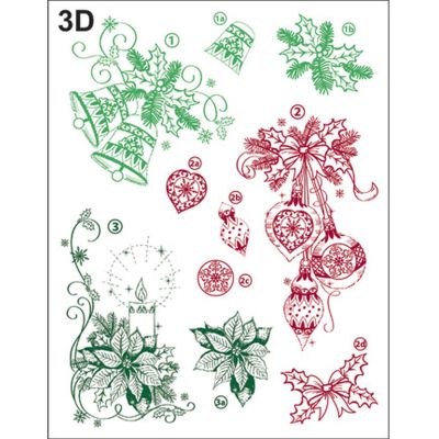 Silikon Stempel von Viva Decor 3D Weihnachts Motive Klassisch | 400307000 / EAN:4042972618186