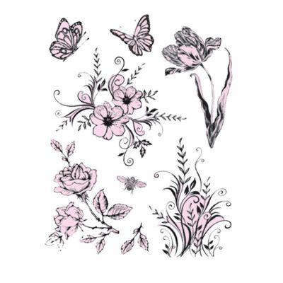 Silikon Stempel von Viva Decor Flowers and Butterflies | 400300100 / EAN:4042972604028