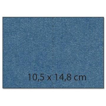 Umschlag - Karte A5 / C6 / Umschlag C6 Rechteck metallic saphirblau | 651322-0720