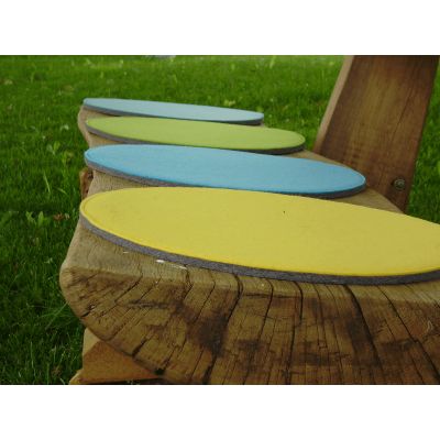 Apricot 07 - runde Sitzauflagen aus Filz, Durchmesser 40 cm | 153055276