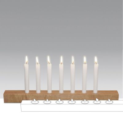 Kerzenleuchter Brennholz von Raumgestalt aus - Eiche hell | 165984886