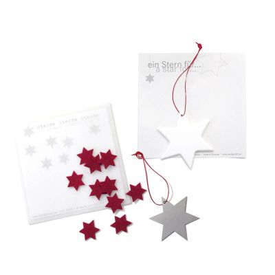 Mit 10 Sternen aus Filz - Weihnachtskarten - ein Stern für ... | 306713701
