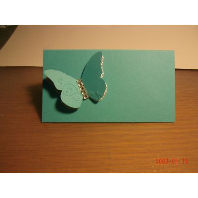 01 hochweiß - Tischkarte Schmetterling | ConnyT/3