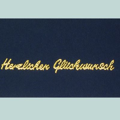 Gold - Stickerbogen, Herzlichen Glückwunsch, 10 x 23 cm | 1500517