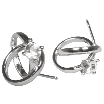 Metall Kerzen-Pin: Ringe mit Kristall | 87447000
