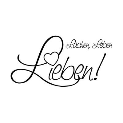 Schritstempel - Stempel "Lachen, Leben, Lieben" | 1800008 / EAN:4011643845282