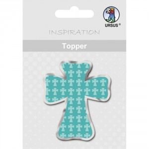 Topper "Kreuz" türkis 8 Stück Serie: Joy | 56510006