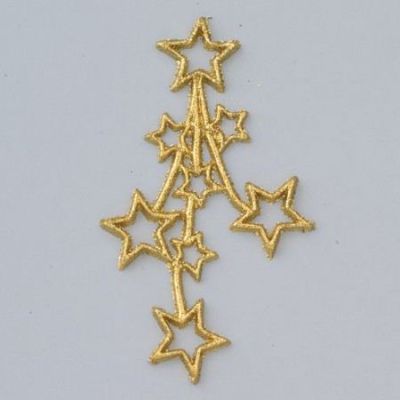 Wachsdekor, Sternenfeuerwerk, 50 x 90 mm, 1 Stk., gold glitter | 3533304